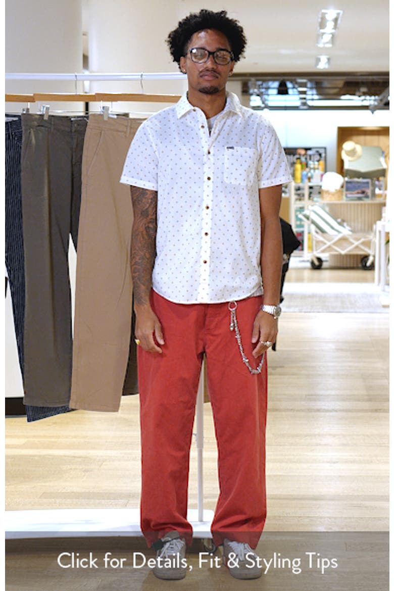 Charter Print Short Sleeve Button-Up Shirt video