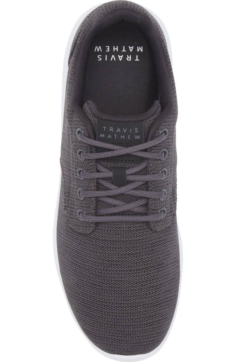TravisMathew The Daily II Knit Sneaker, Alternate, color, Heather Grey Pinstripe