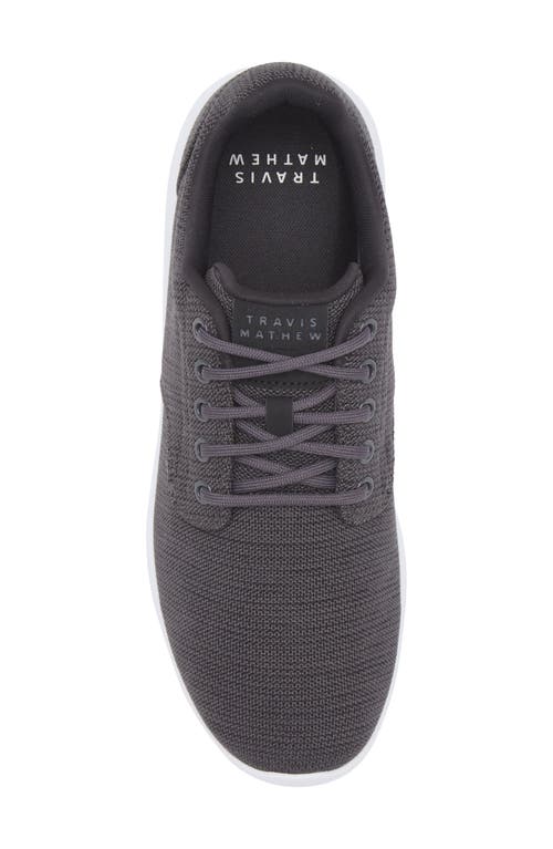Travismathew The Daily Ii Knit Sneaker In Heather Grey Pinstripe