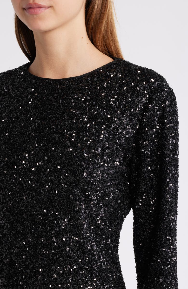 FRAME Sequin Long Sleeve Minidress, Alternate, color, 