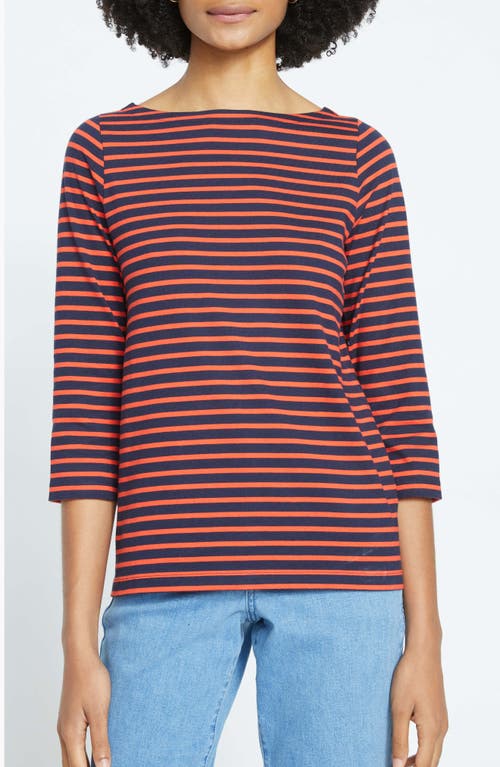 Universal Standard Belle Breton Stripe Top In Brown