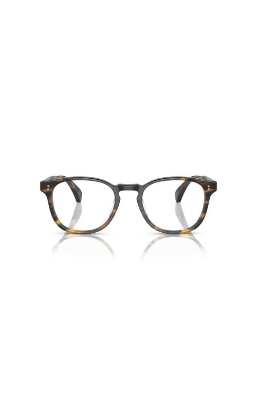 Oliver Peoples 49mm Round Optical Glasses In Black