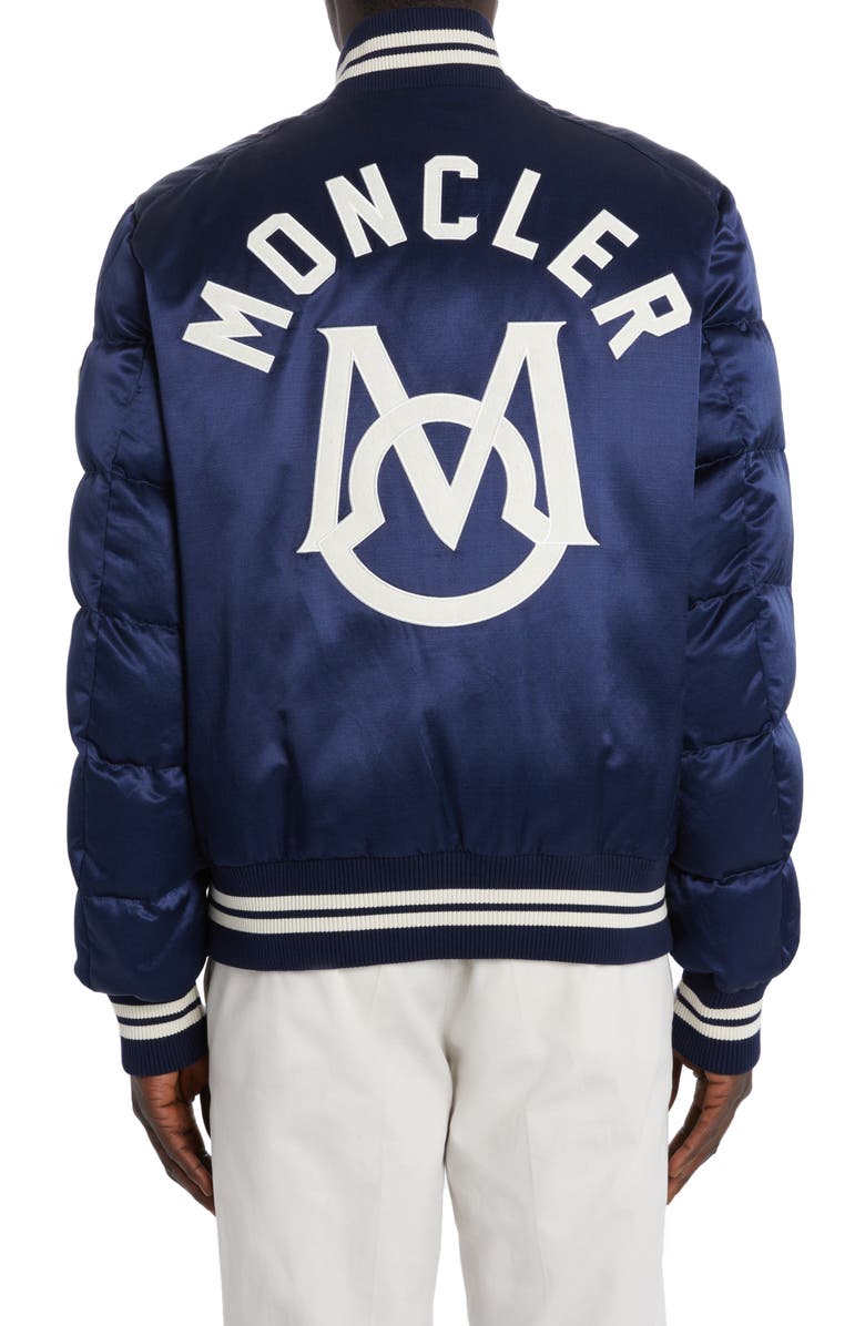 Moncler Dives Quilted Satin Down Bomber Jacket, Alternate, color, 