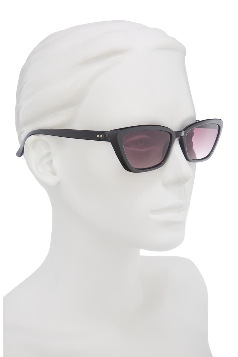 Gradient Cat Eye Sunglasses, Alternate, color, BLACK