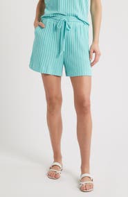 CITY BLUES Cozy Rib Drawstring Shorts