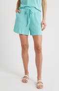 CITY BLUES Cozy Rib Drawstring Shorts