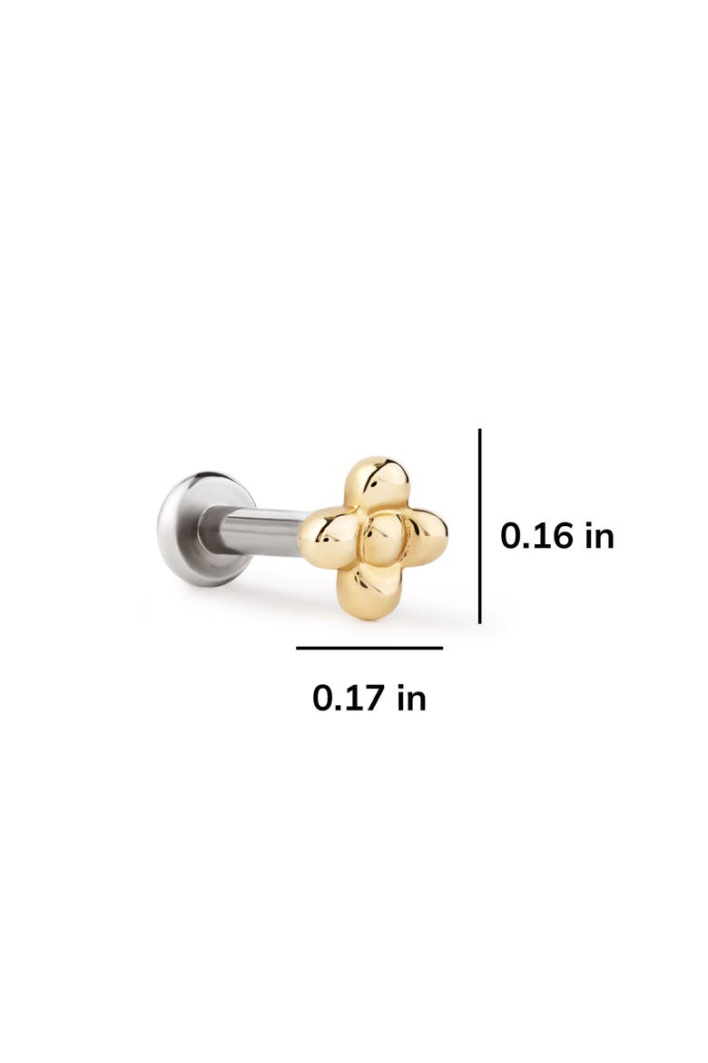 Solid Yellow Gold - Liora Flatback Single Stud, Alternate, color, Gold
