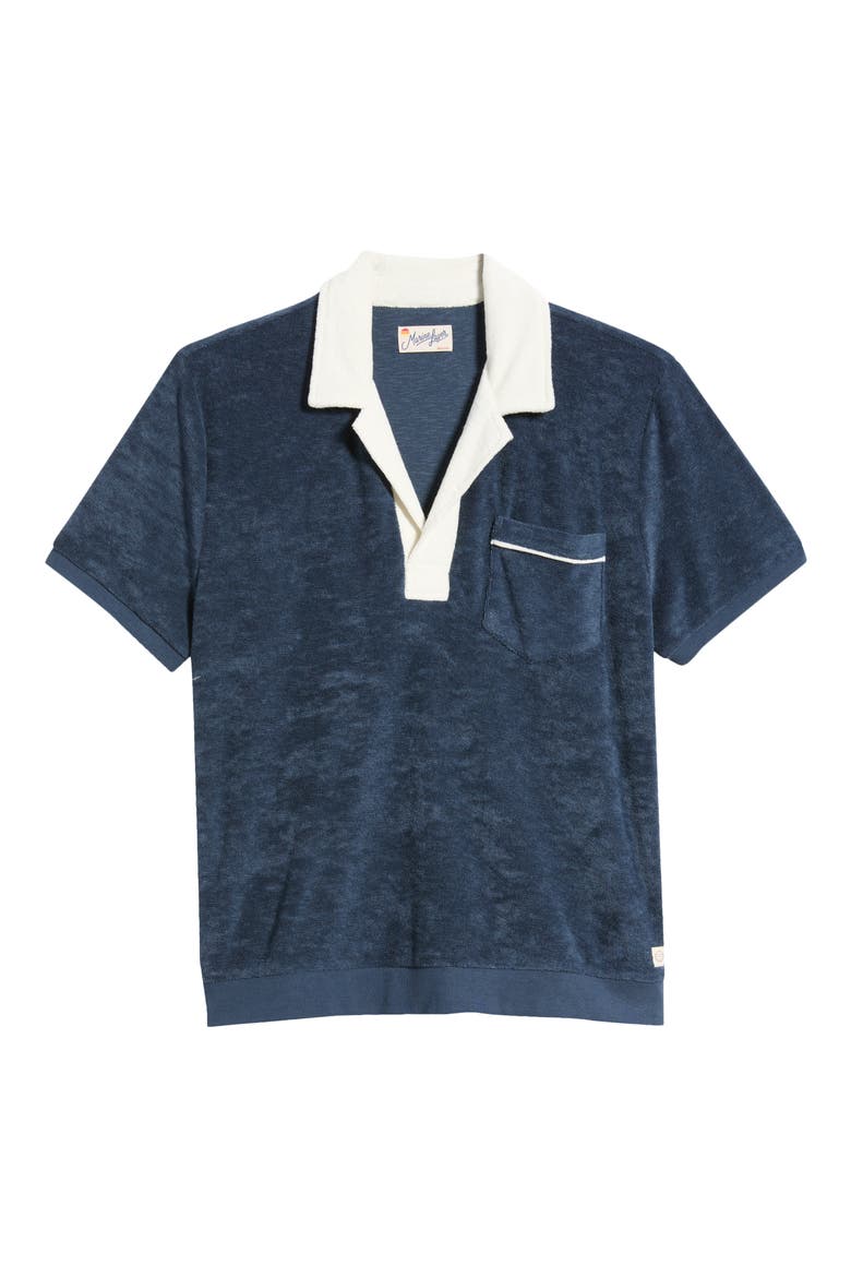 Emilio Vintage Terry Polo, Alternate, color, NAVY/WHITE