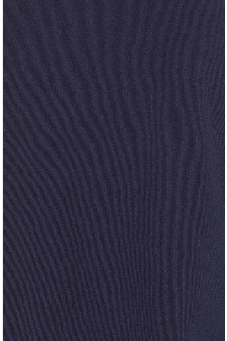 Rib Crewneck Stretch Cotton Top, Alternate, color, NAVY NIGHT