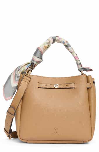 Nanette Lepore Scarf Trim Belted Bucket Bag