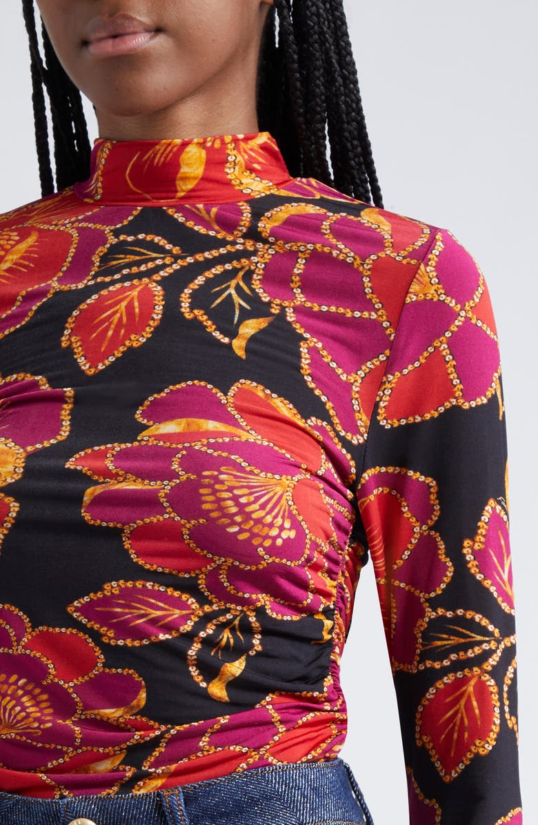 FARM Rio Shiny Chita Print Jersey Top, Alternate, color, 