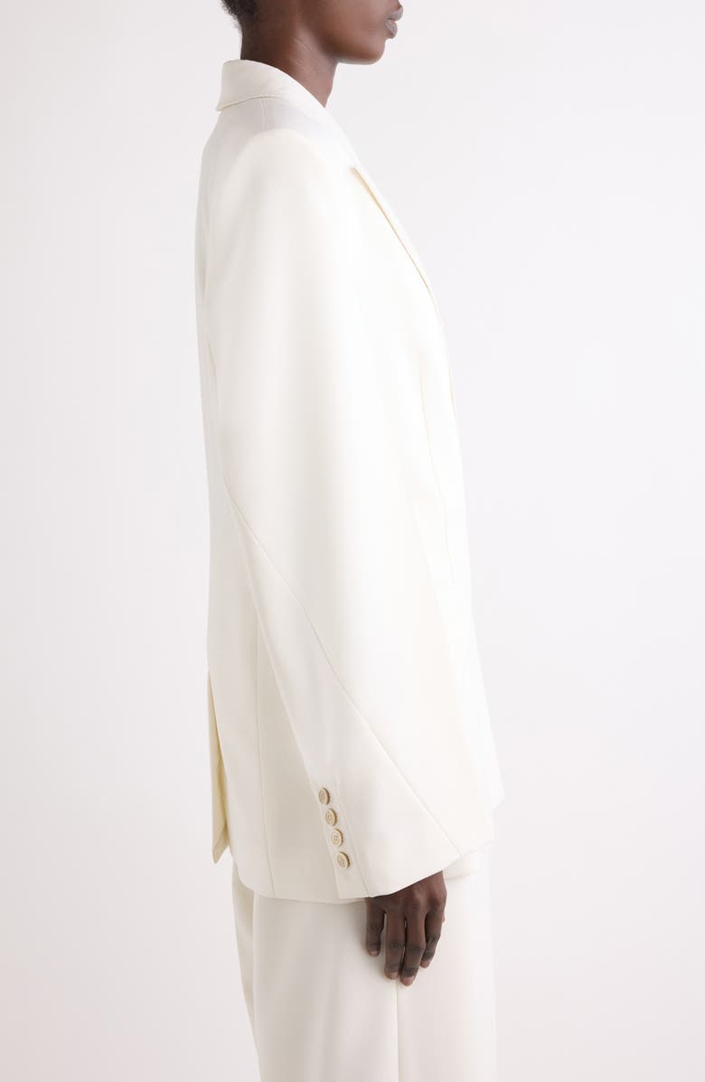 Givenchy Double Breasted Wool & Mohair Cady Jacket, Alternate, color, White