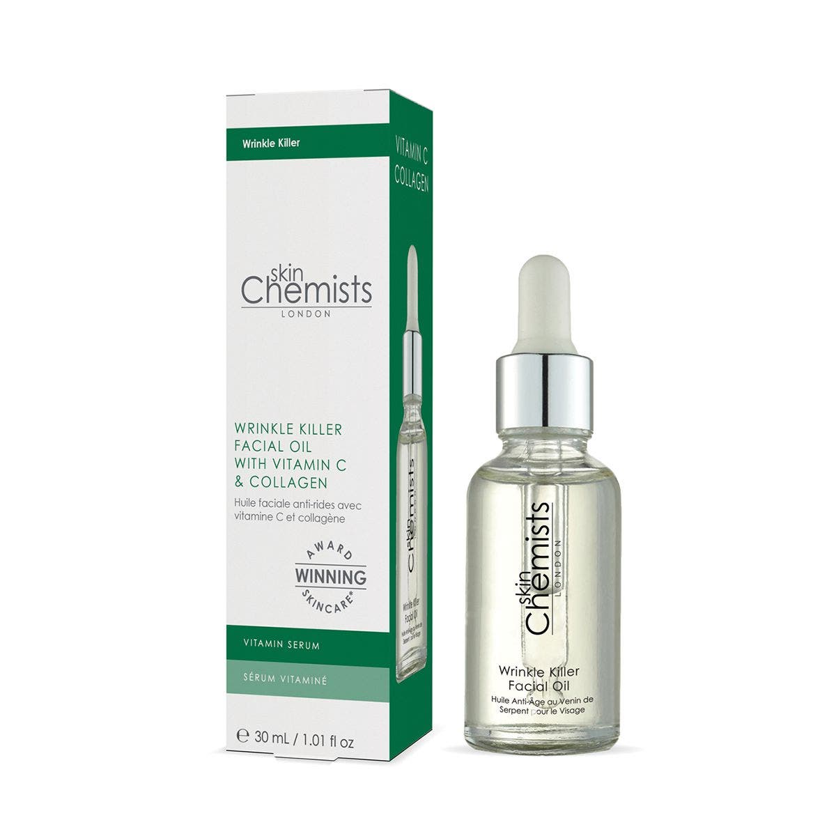 Skinchemists Wrinkle Killer Facial Oil 30ml In White