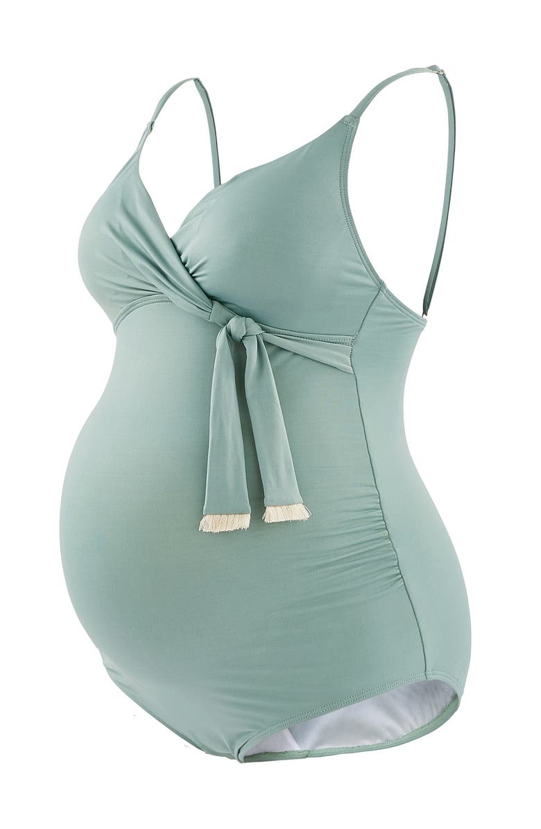 Cache Coeur Maternity swimsuit Manitoba, Alternate, color, Sage