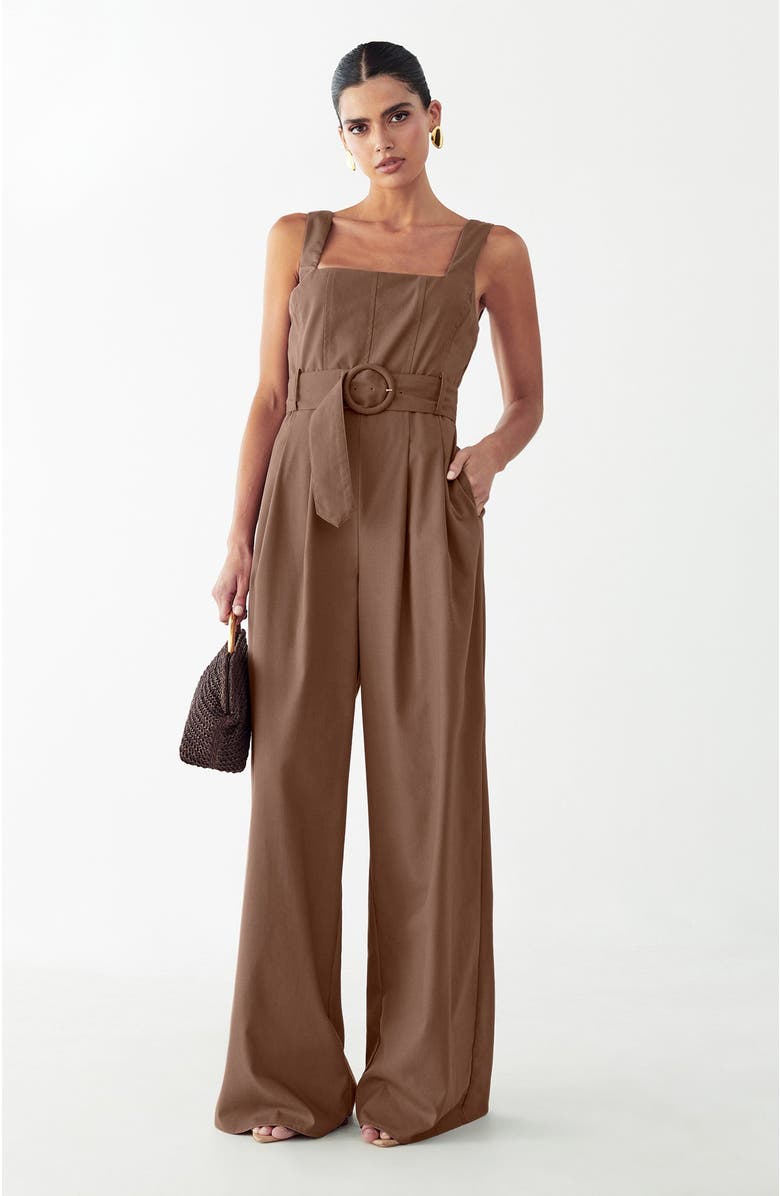 WILLA Annika Jumpsuit, Alternate, color, Mocha