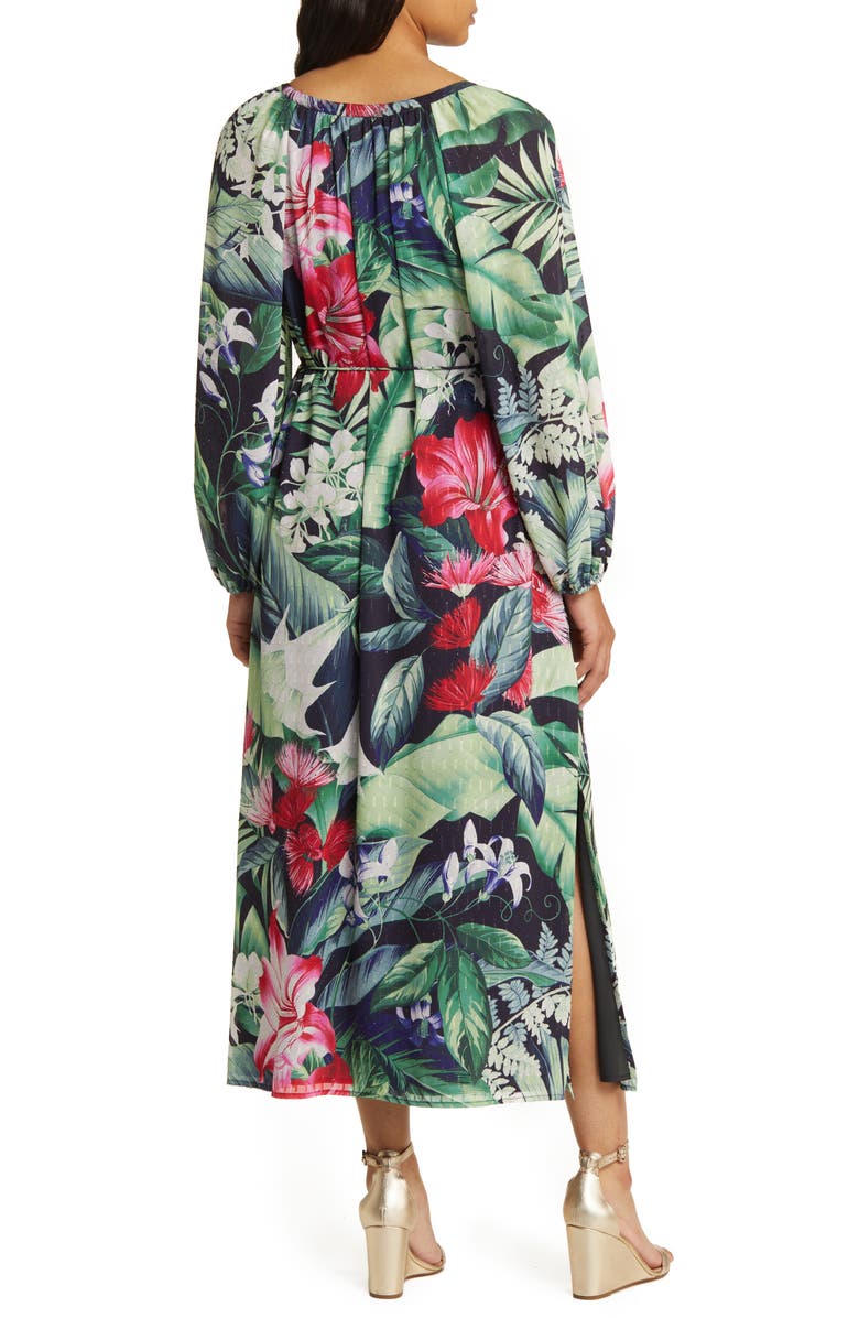 Tommy Bahama Celebration Tropical Print Long Sleeve Maxi Dress, Alternate, color,