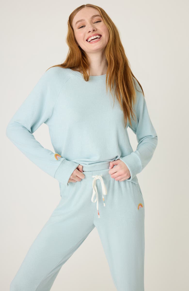 PJ Salvage Sunshine Mind Sweatshirt, Alternate, color, Dusty Blue