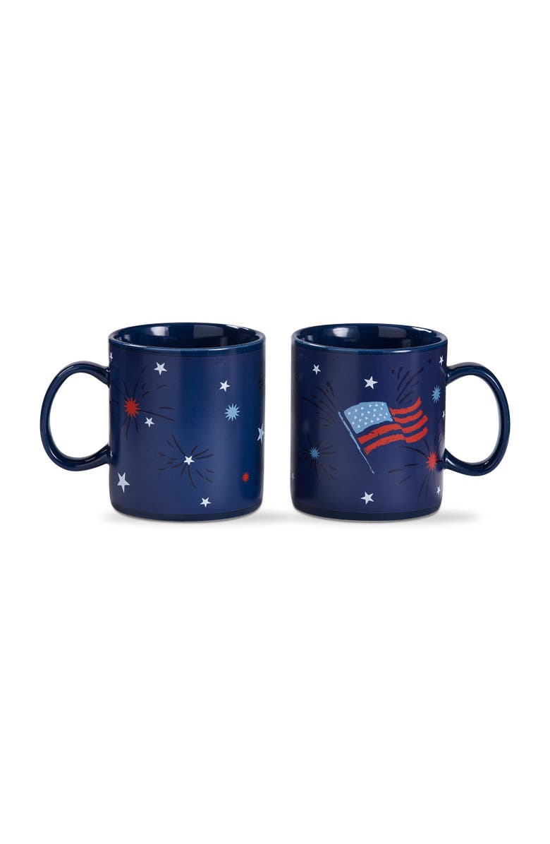 tag Fireworks Heat Changing Mug - Summer Blue Ceramic Drinkware, Main, color, Blue