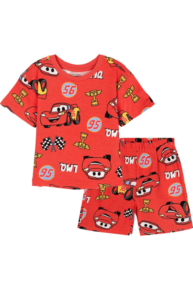 Pixar 2-Piece Tee and Shorts Set, Main, color, McQueen Cayenne Red