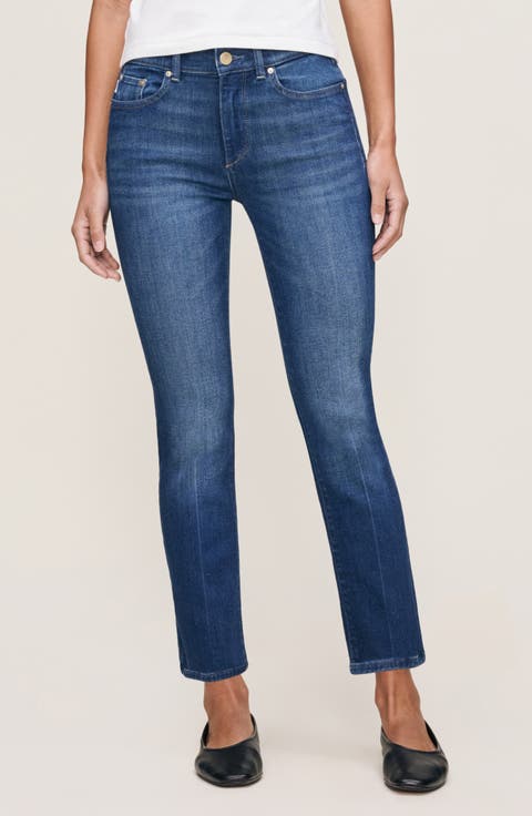 Mara Instasculpt™ Straight Mid Rise Ankle Jeans (Santa Monica)