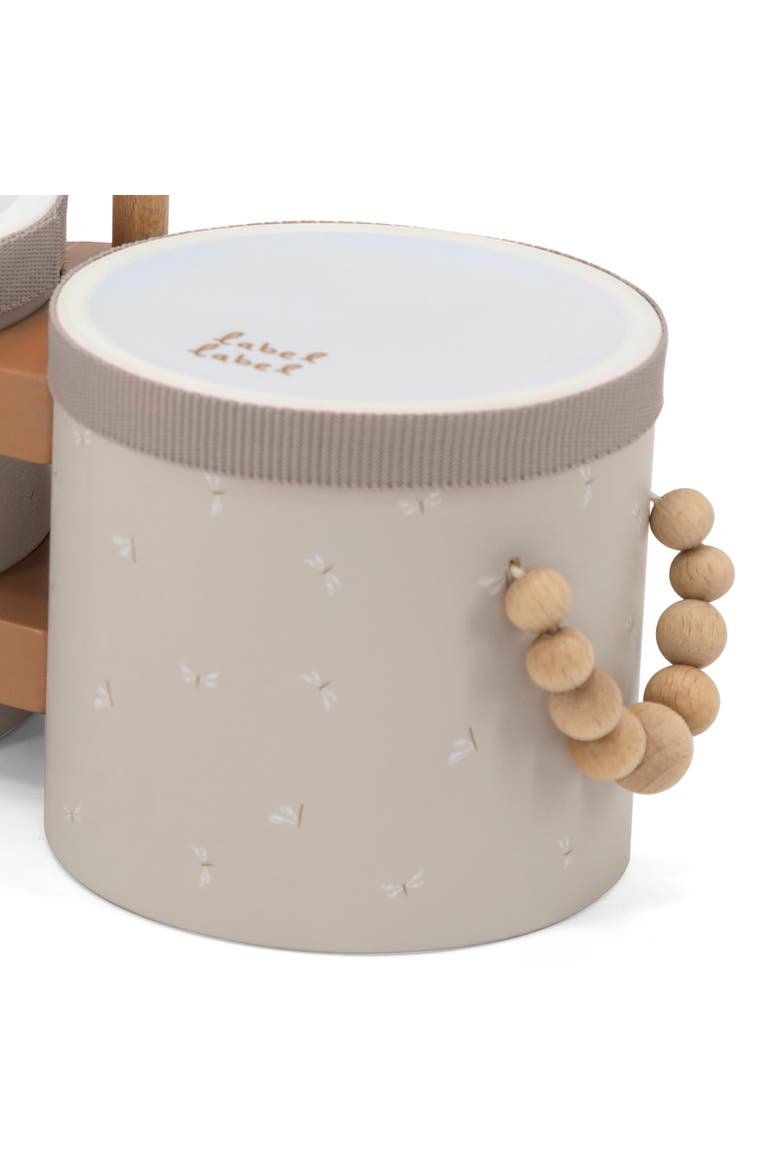 Wooden Bongos, 2 Dragonfly Drum Sticks, Carry Handles, Ages 2+, Alternate, color, Multicolored