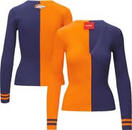 STAUD Women's STAUD Orange/Navy Denver Broncos Cargo Sweater
