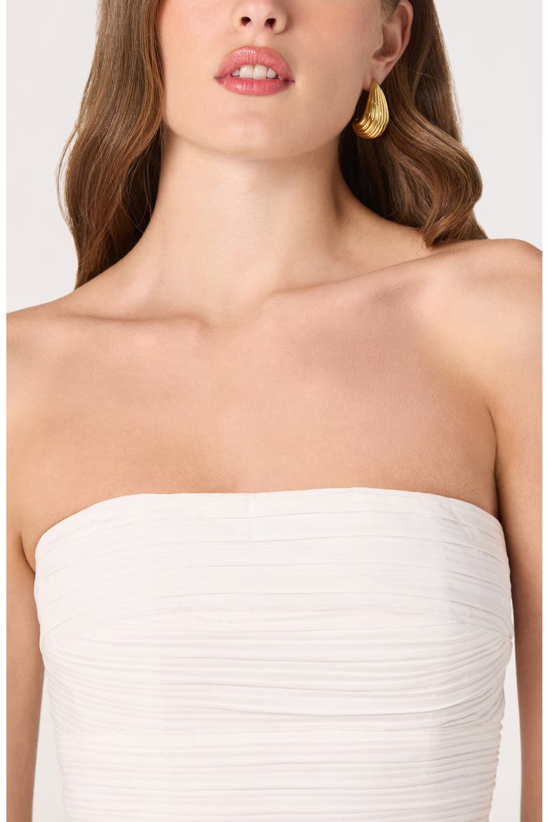 Ella Strapless Peplum Top, Alternate, color, WHITE