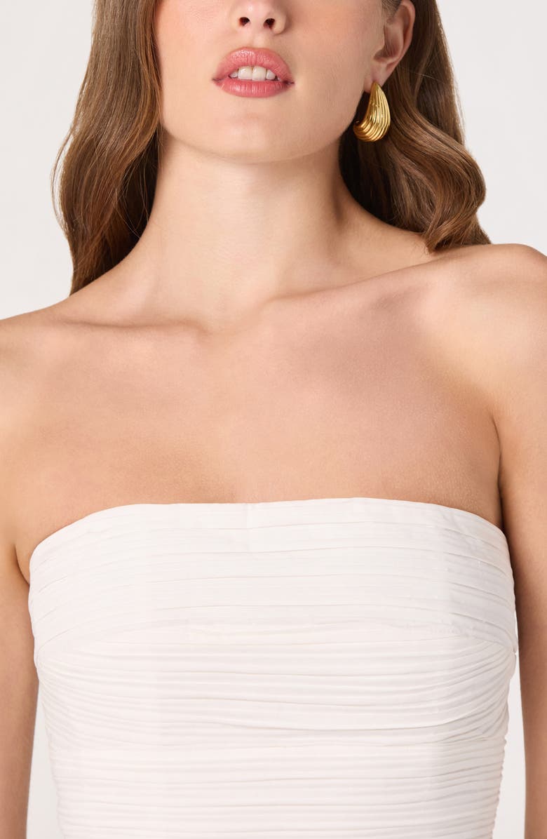 ASTR the Label Ella Strapless Peplum Top, Alternate, color, White