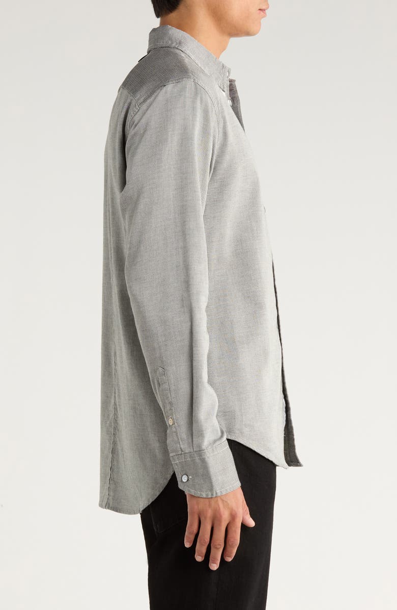 rag & bone Tomlin Dobby Stretch Button-Up Shirt, Alternate, color, Chalk