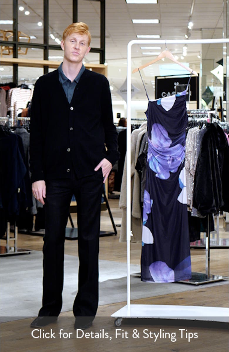 Jasmine Asymmetric Neck Ruched Maxi Dress, sales video thumbnail