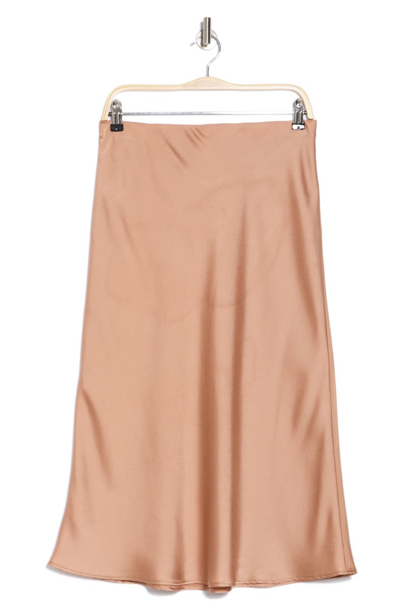 Gemma + Jane Satin Midi Skirt, Alternate, color, Mocha Mousse