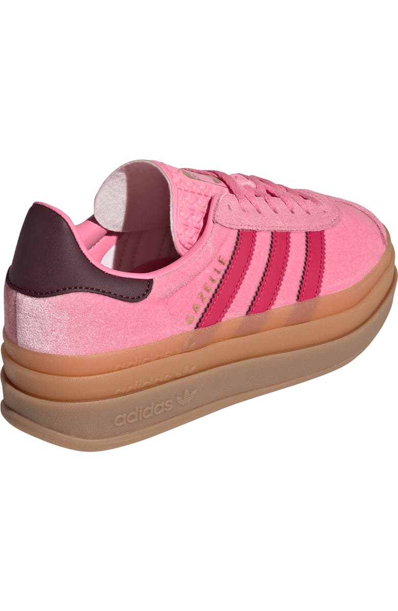 adidas Kids' Gazelle Bold Sneaker, Alternate, color, Bliss Pink/ Ruby Red/ Maroon