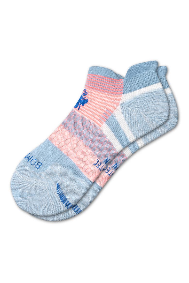 Layered Multistripe Running Ankle Socks, Alternate, color, POWDER BLUE