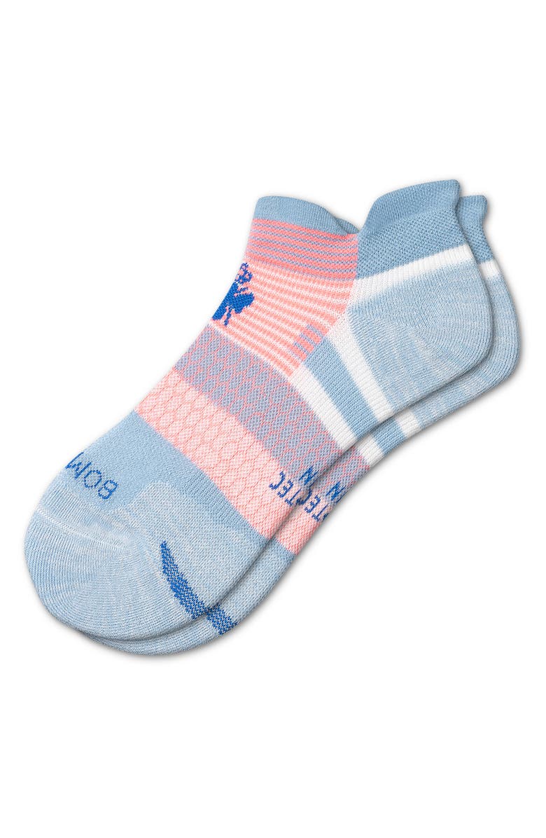 Bombas Layered Multistripe Running Ankle Socks, Alternate, color, 
