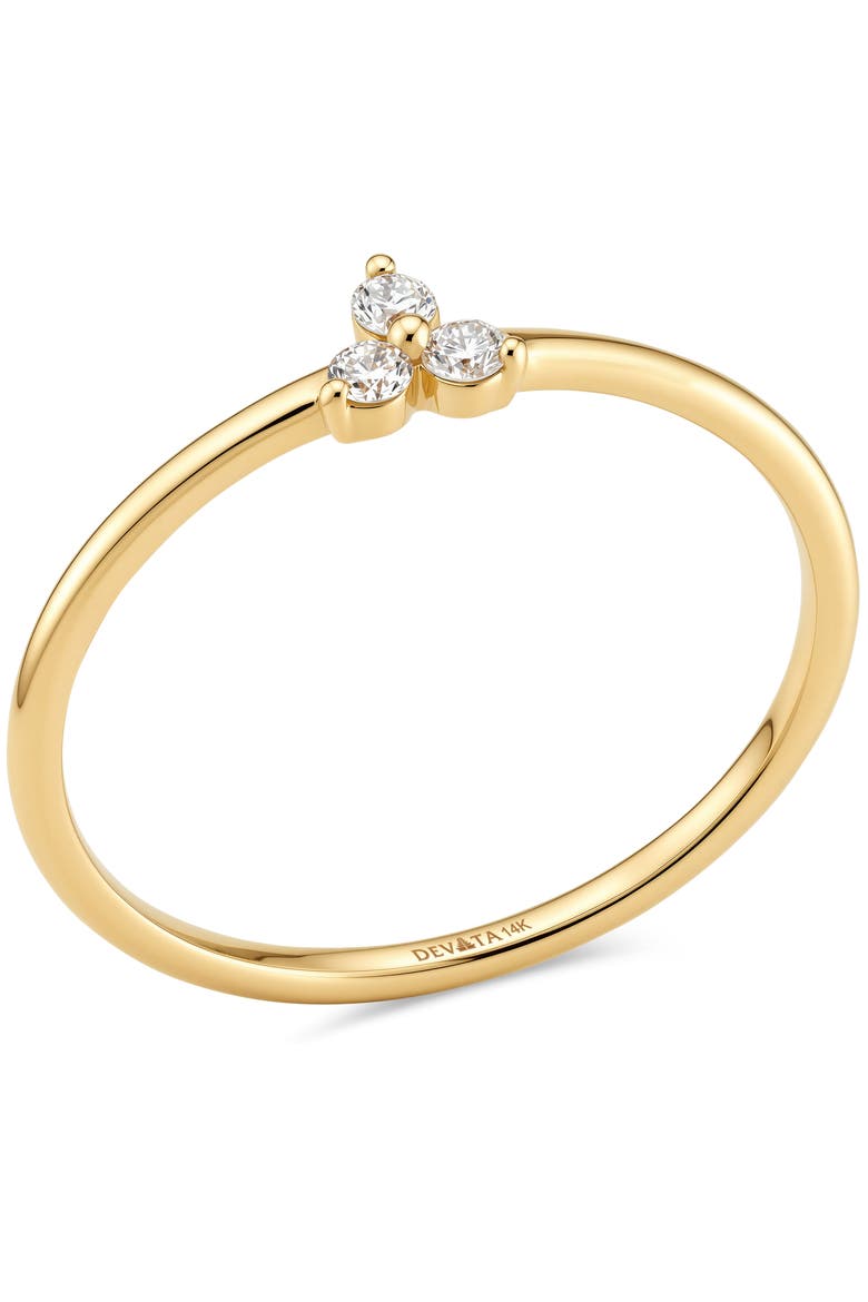 Cluster Lab Grown Diamond Ring in 14K Gold, Alternate, color, Yellow Gold