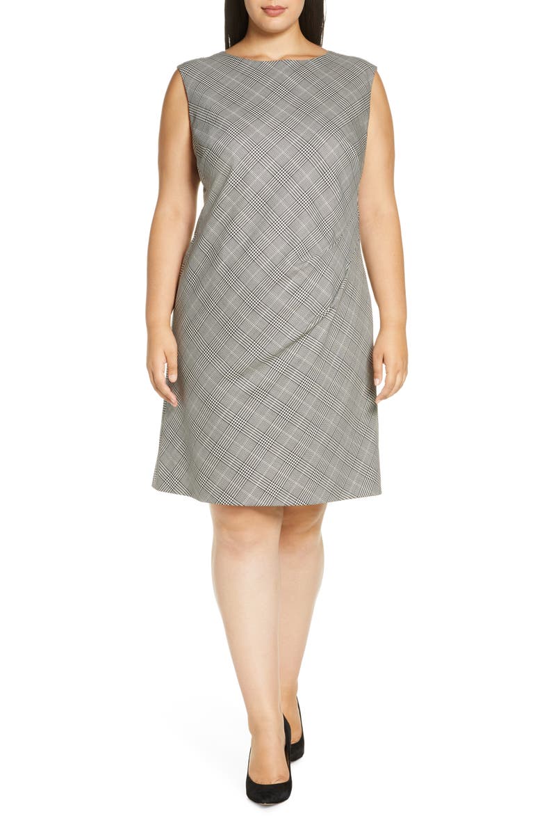 Lafayette 148 New York Della Houndstooth Sheath Dress, Main, color, 