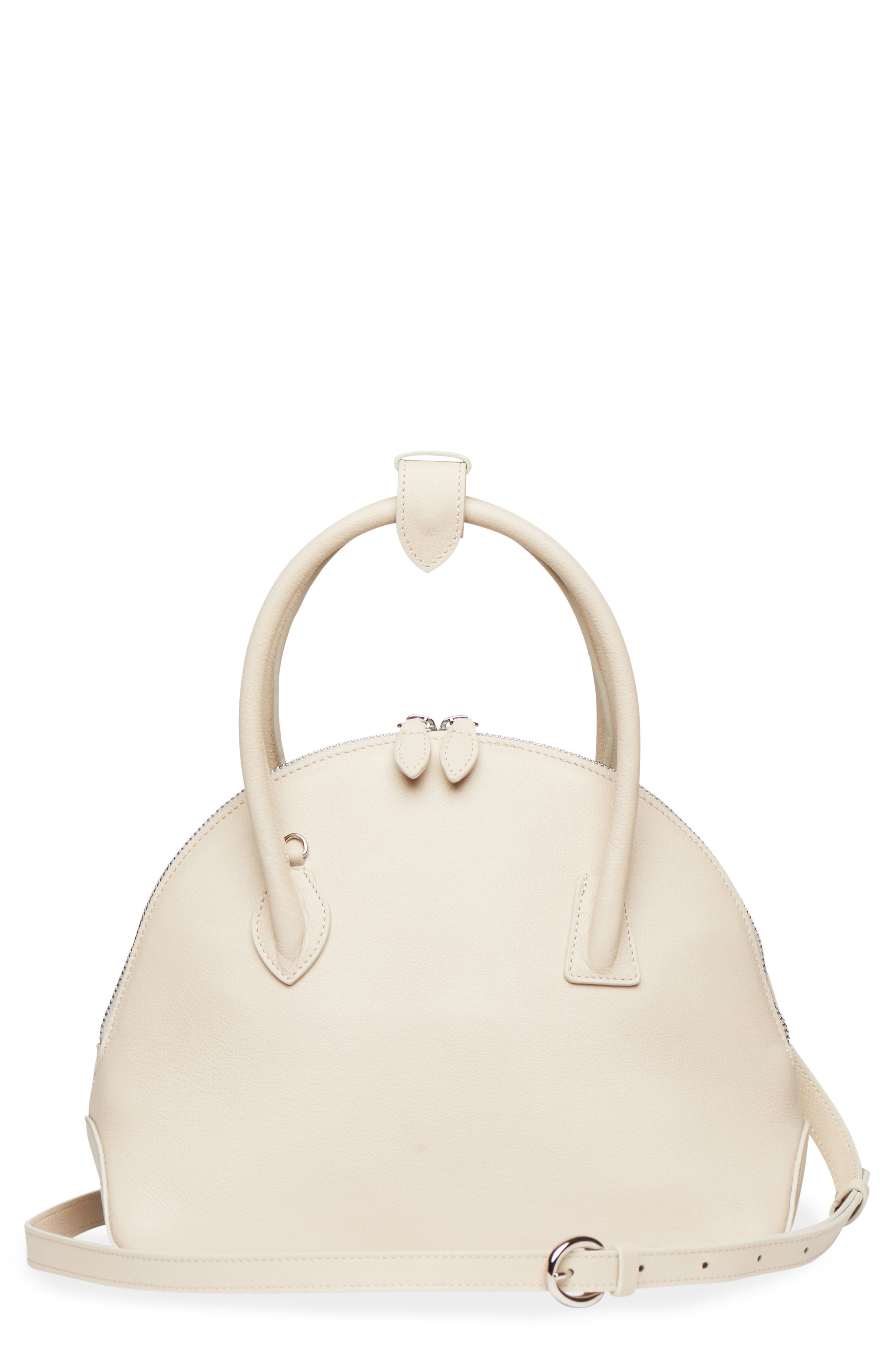 LIFFNER Dome Leather Top Handle Bag, Main, color, Cream