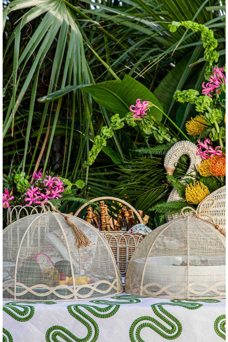 Tuileries Garden Set of 2 Food Covers, Alternate, color, NATURAL