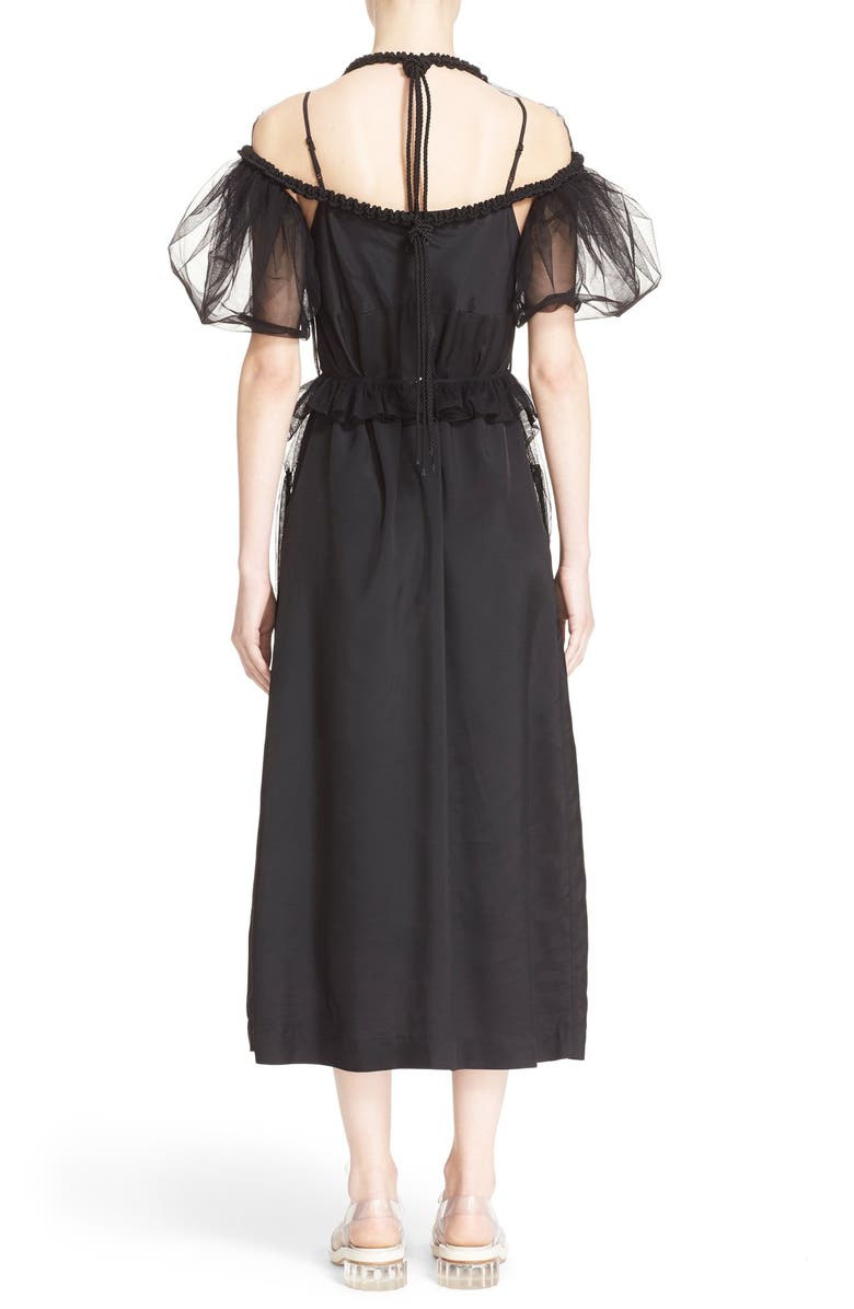 Simone Rocha Tulle Apron Midi Dress, Alternate, color,