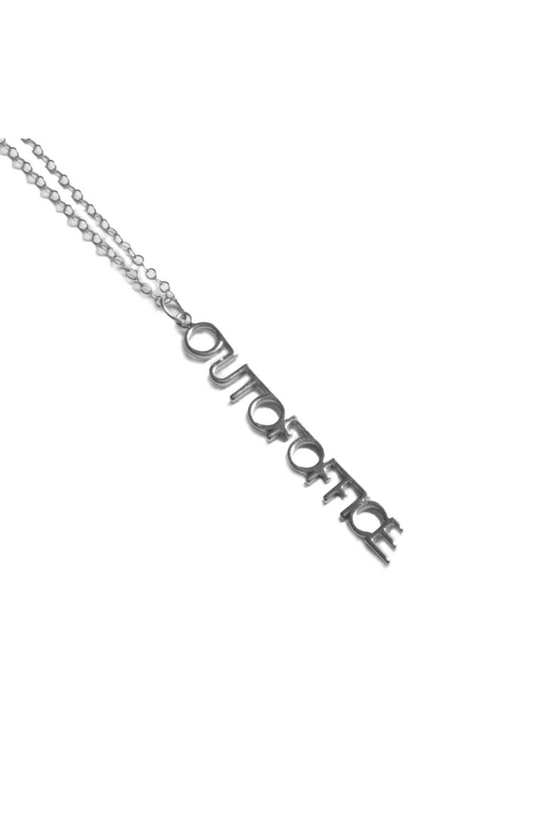 Out Of Office Silver Charm Necklace, Main, color, Silver