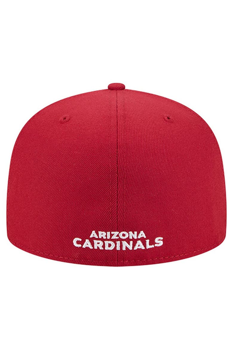 Men's New Era  Cardinal Arizona Cardinals Overlap Wordmark 59FIFTY Fitted Hat, Alternate, color, Cardinal