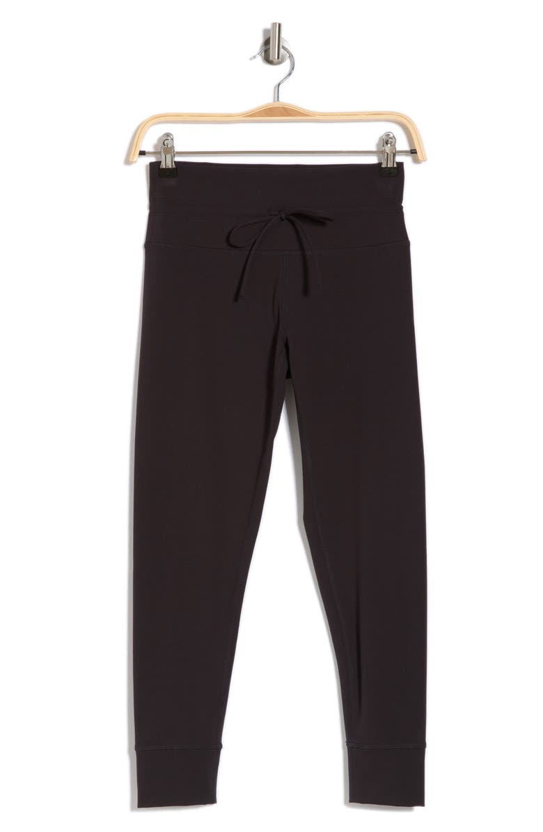 Z by Zella Perform High Waist Drawstring Leggings, Alternate, color, Black