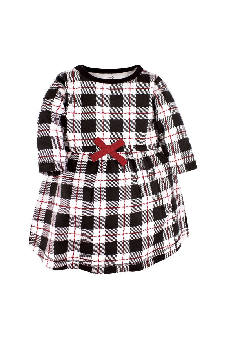Organic Long-Sleeve Dress Pair, Alternate, color, Red Winter Folk