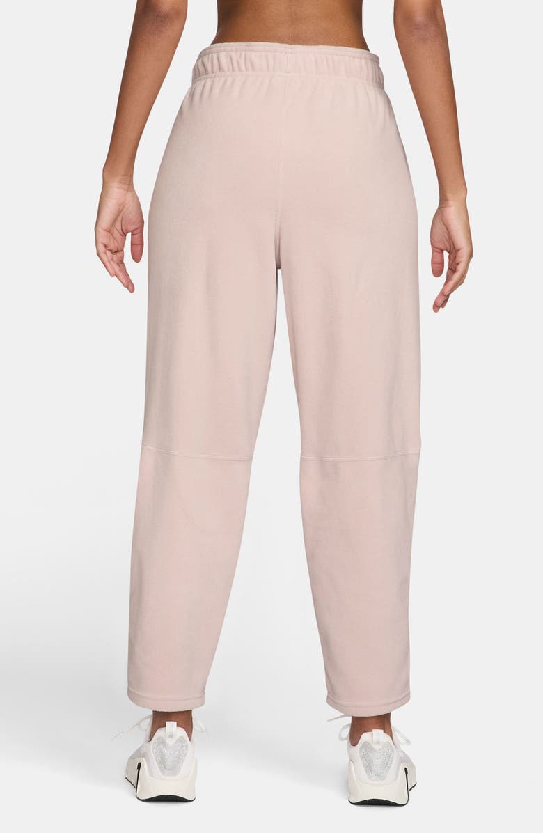 Nike One Therma-FIT Mid Rise Fleece Pants, Alternate, color, Silt Red/ White