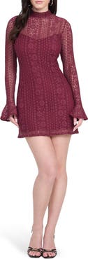 GUESS Jamala Lace Long Sleeve Minidress