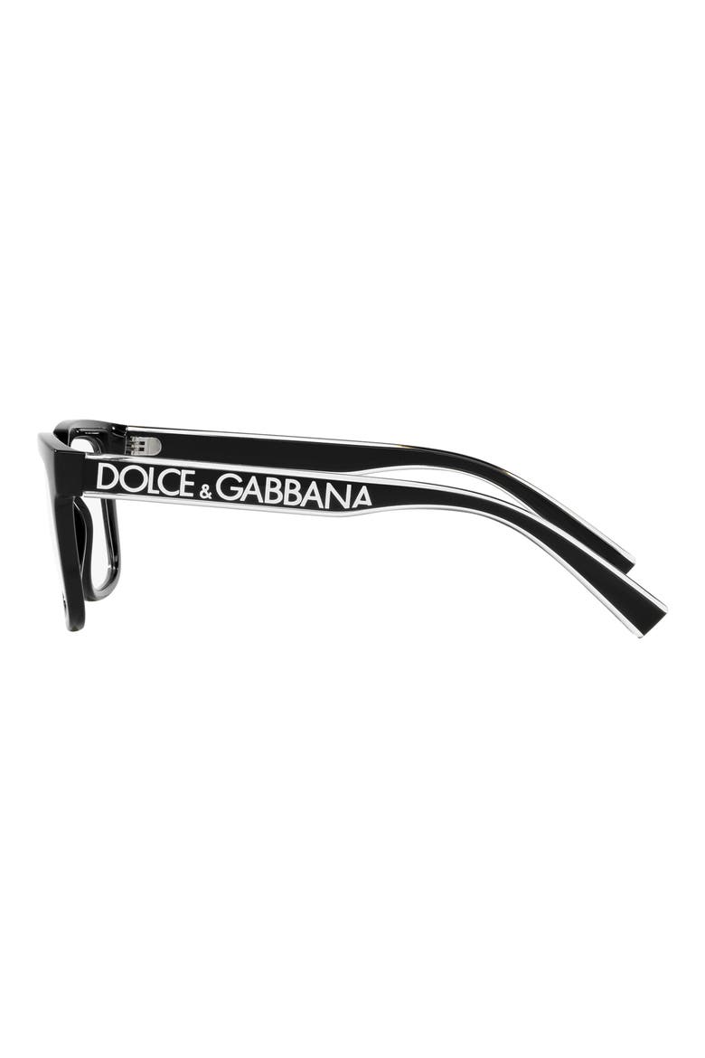52mm Square Optical Glasses, Alternate, color, BLACK