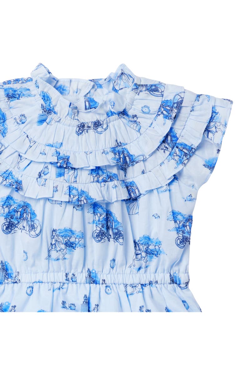 Janie and Jack x Disney Kids' Disney100 Cinderella Ruffle Cotton Dress, Alternate, color,