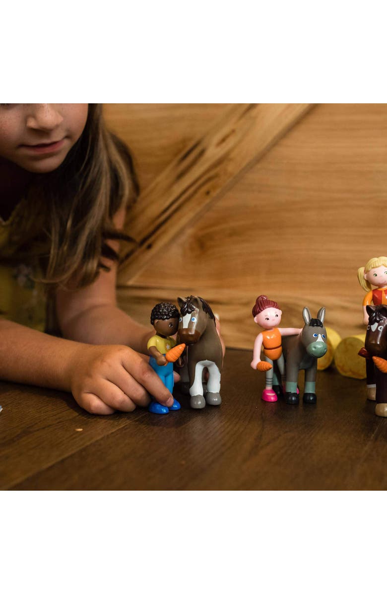 HABA Little Friends Horse Tara - 4.5" Apaloosa Farm Animal Toy Figure, Alternate, color, Multi