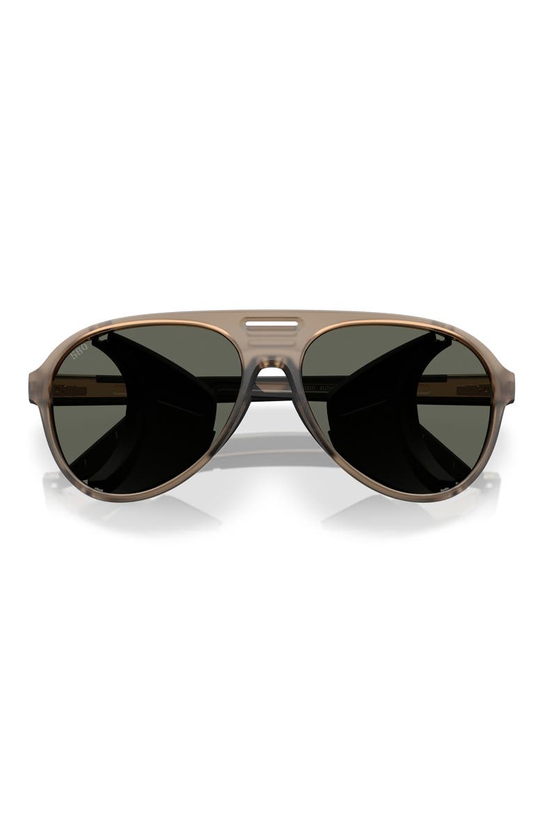 Grand Catalina 59mm Polarized Aviator Sunglasses, Alternate, color, MATTE BROWN SMOKE / GRAY 580G