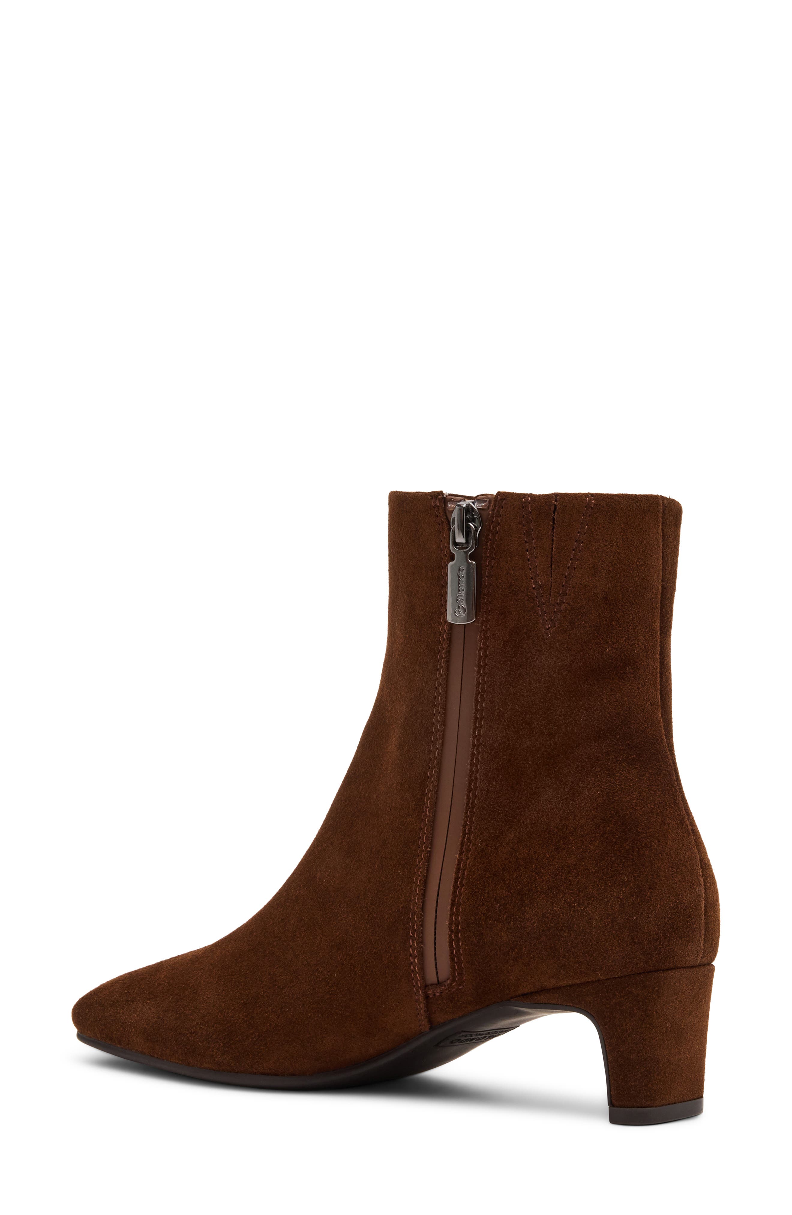 Shanti Waterproof Leather Kitten Heel Boot, Alternate, color, CHOCOLATE SUEDE